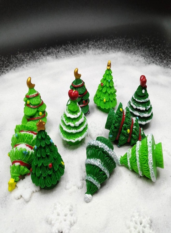 EMiEN 10 Pieces Christmas Trees,Miniature Ornament,5 Different Design, 2 Colors for Each Design,Christmas Tree. - Image 4